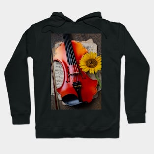 Summer Sunflower And Baroque Violin Hoodie